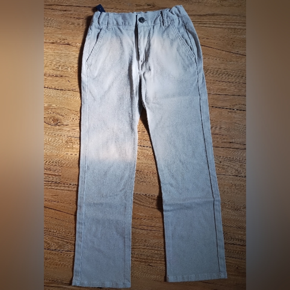 Nautica Boys Classic Flat Front Trousers | 12 Reg | Khaki